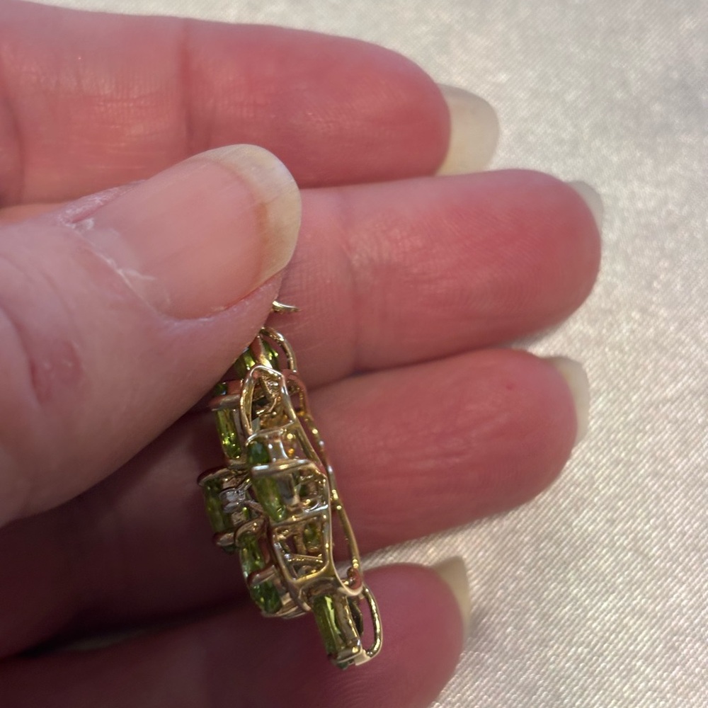 14k Peridot and Diamond 💎 Pendant(Enhancer) - Picture 4 of 8
